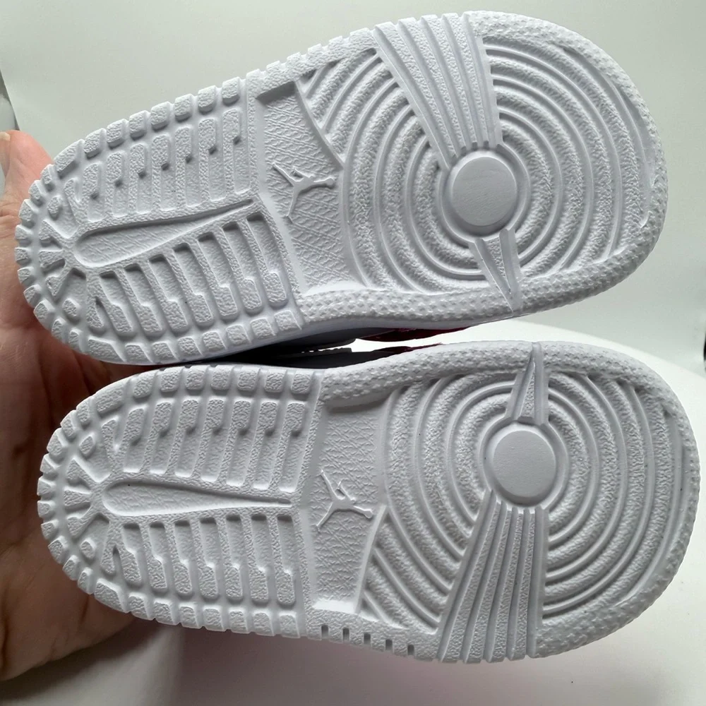 Nike Air Jordan 1 Low Toddler Sneakers Pink White | Size 5C | FN7398-600 - Picture 5 of 7